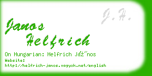 janos helfrich business card